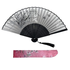 Kibon Faltbare Fächer, Handfächer, Handfächer, Bambusfächer mit Quaste für Geburtstagsgeschenke, Tanzen, Cosplay, Hochzeit, Party, Requisiten Dekoration