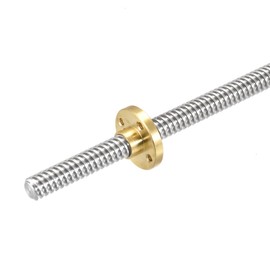 DMiotech 550mm Fully Thread Rod T8x4mm Lead Screw with Brass Nut Kit for 3D Printer, CNC Machine