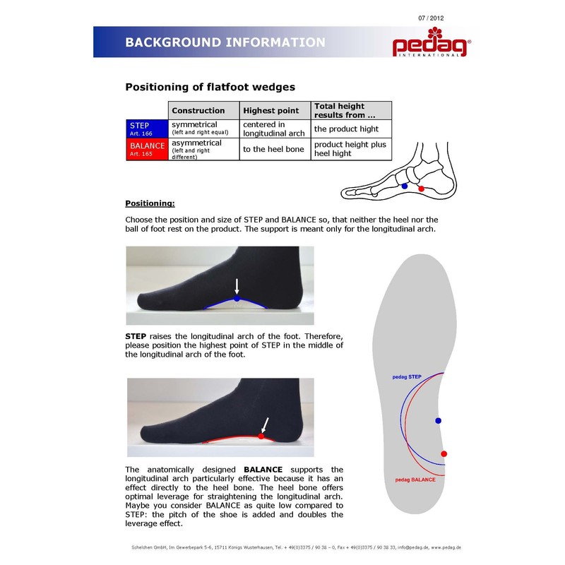 pedag Step | Arch Support Inserts | Durable Foot Arch