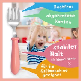 damaloo Princess Children's Crockery Set Girls - Princess Plate, Bowl, Cup and Children's Cutlery - Pink Children's Tableware as Breakfast Set - Plastic Dinnerware Reusable & BPA Free