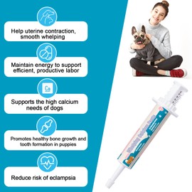 Oral Calcium for Dogs(30 ml Paste), Fast Absorbing Calcium Supplement for Dogs Nursing, Whelping, Calcium Deficiency, Supporting Efficient Labor