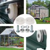 SPARES2GO Greenhouse Sliding Door Wheel Roller Kit (2 x 28mm