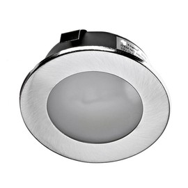 Feinlux® Furniture Recessed Light Flat 12 V Under-Unit Light G4 Recessed Spotlight Kitchen Light Recessed Spotlight Brushed Stainless Steel 57 mm Hole Size