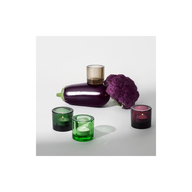 IITTALA Kivi Ljuslila, Minimalist Glass Holder for Formal Dinners, Parties