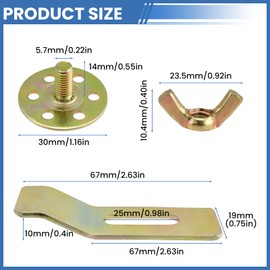 DALQUIS 8 Pcs Undermount Sink Clips, Sink Brackets for Kitchen, Bathroom & Vanity Countertops, Secure Support (Gold)
