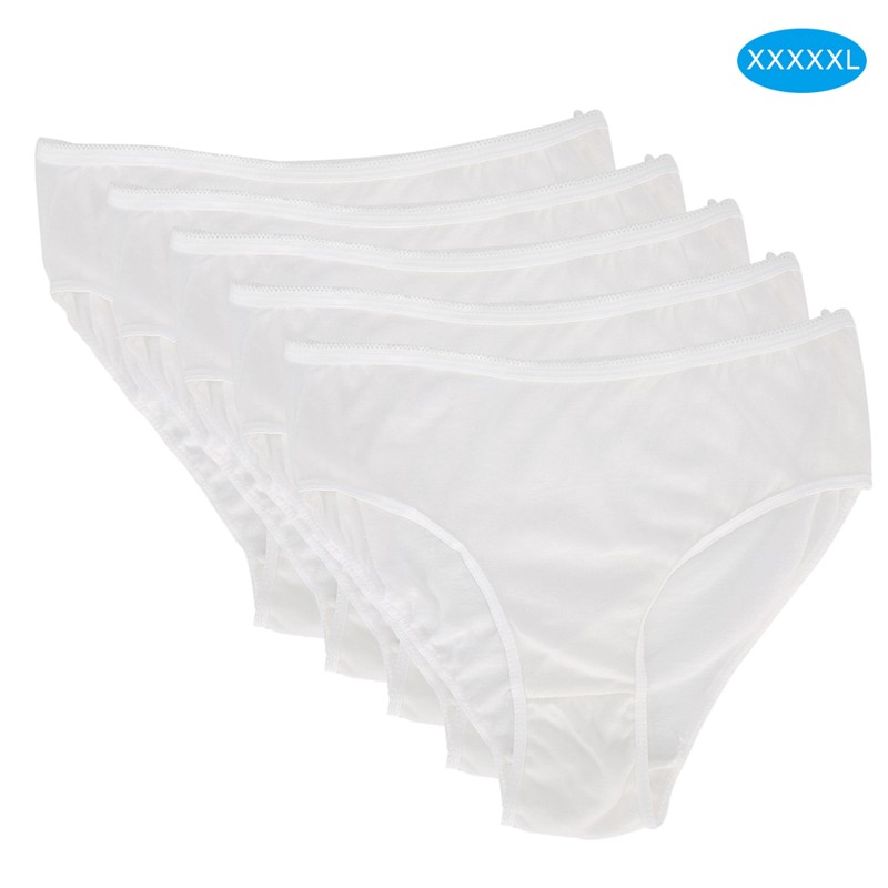 5pcs High Waist Disposable Maternity Women Panties Soft Cotton UnderwearXXXXXL