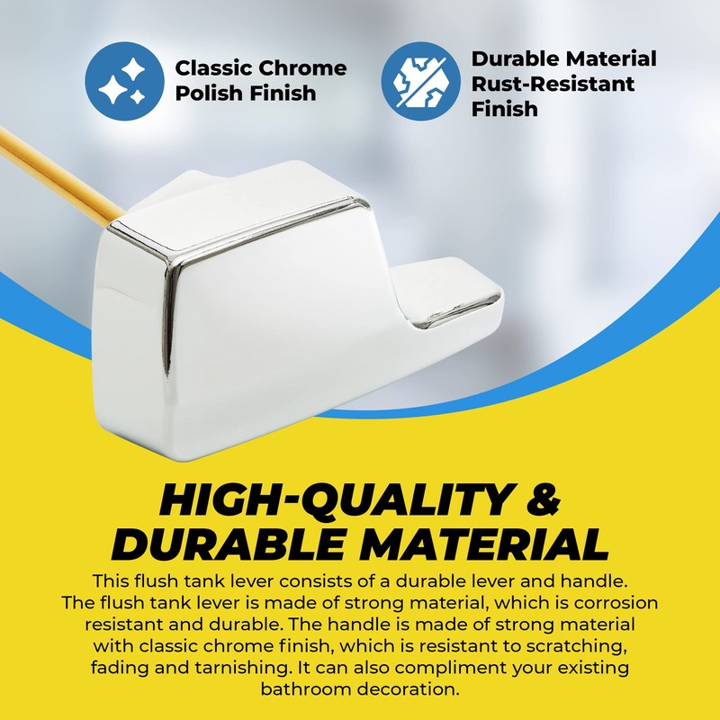 Qualihome TOTO Toilet Handle Replacement THU004-CP - Side Mount Toilet