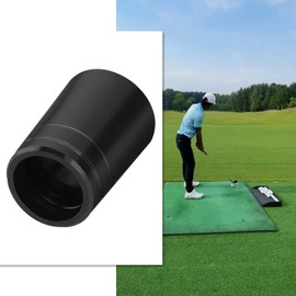 SG Store Pack of 12 Iron Ferrules Golf Ferrules Double Silver Ring Rubber Sleeve Conical Golf Club Ferrule for 0.370 Clubs 9.5 x 19 x 13.6 mm Black