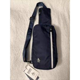 Penguin NEW! ORIGINAL PENGUIN NAVY SLING BAG MULTI POCKET ADJUST STRAP 12"X7"X3.5"