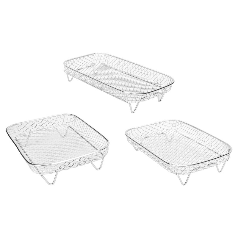 3 Layer Fryer Grilling Rack Stainless Steel Fryer Stakable Racks
