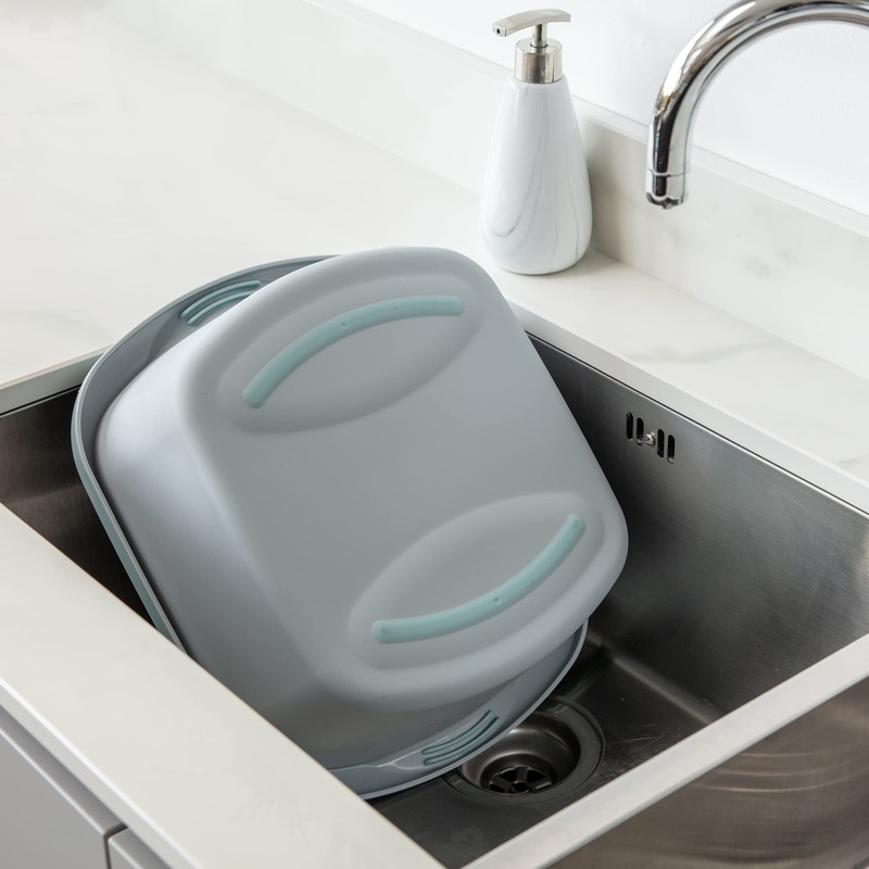 Addis Premium Soft Grip Large Rectangular Washing Up Bowl, 9.5