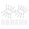 Operitacx 20 Pack Adjustable Plastic Curtain Hooks for Pinch Pleated