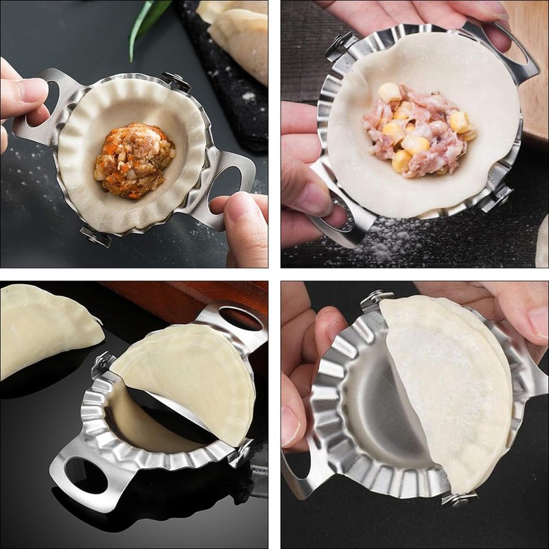 ABOOFAN 2pcs Dumpling Maker Set Stainless Steel Dumpling Mould Ravioli