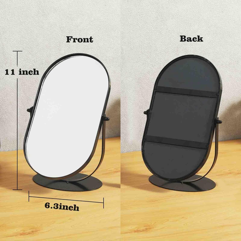 LONGSHENG - SINCE 2001 - Black Table Portable Makeup Mirror