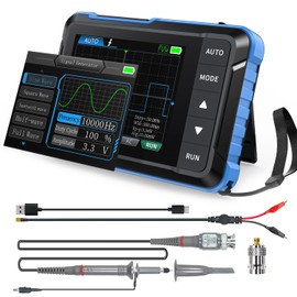 FNIRSI DSO153 Oscilloscope 1MHz Bandwidth 2 in 1 Handheld Digital Oscilloscope Signal Generator Portable Function Generator 5MS/s Sampling Rate Support Type C Charging Port