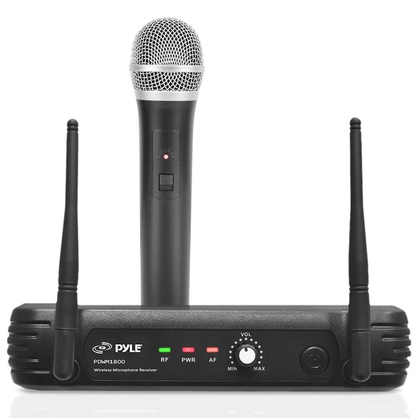 Pyle UHF Wireless Microphone System - Professional Dynamic Wireless Mic