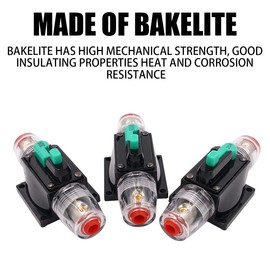 CGEAMDY Circuit Breaker Car Fuse Holder, Car Fuse Holder with Manual Reset, Waterproof Automatic Fuse Holder, Circuit Breaker 12V-48V DC (30A)