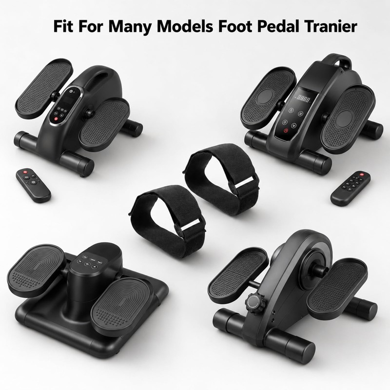 2PCS Ellipse Leg Exerciser Pedal Strap, Adjustable Strap (20x2 Inch)