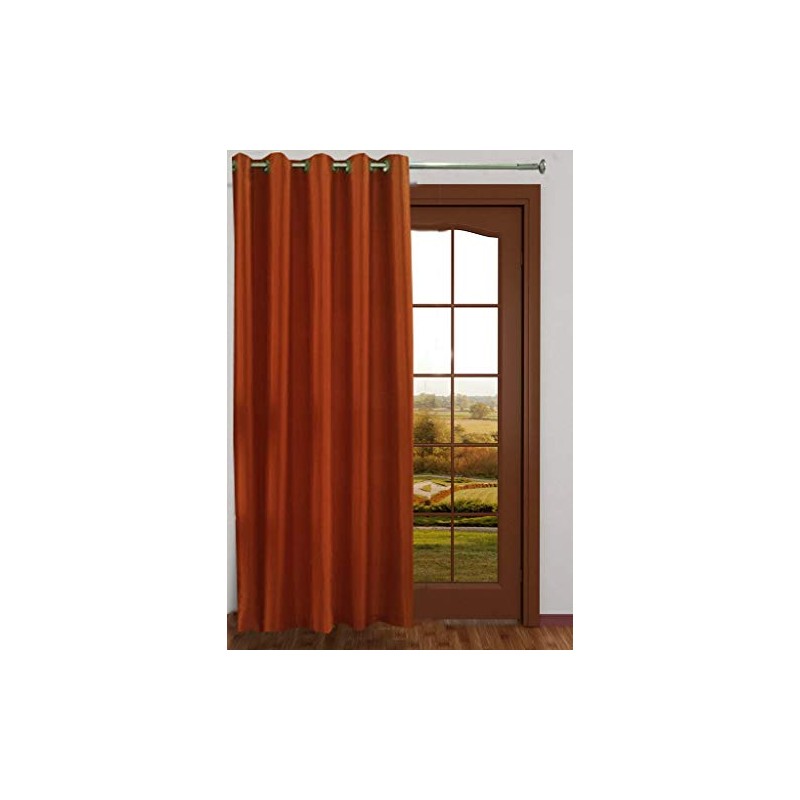 Homefab India Royal Silky Rust Window Curtain (HF050) 5X4ft(1 pc