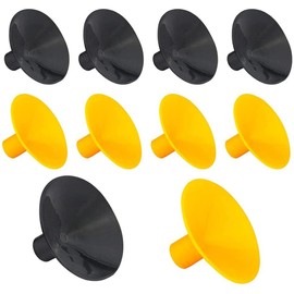 CENPEK 10 Pack Kids Arrow Sucker, Safety Arrow Rubber Suction Cup for Outdoor Target Hunting Game (Black +Yellow)