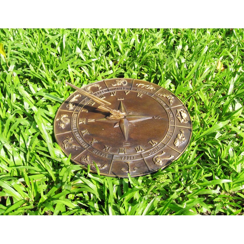Brass Constellations Sundial - 12" inches Wide