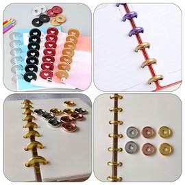 Operitacx 20pcs Mushroom Hole Binder Paper Binder Rings Metal Snap Rings Planner Expander Discs Heart Book Binding Discs Small Book Rings Heart Binder Rings Loose Leaf Love Abs Expansion