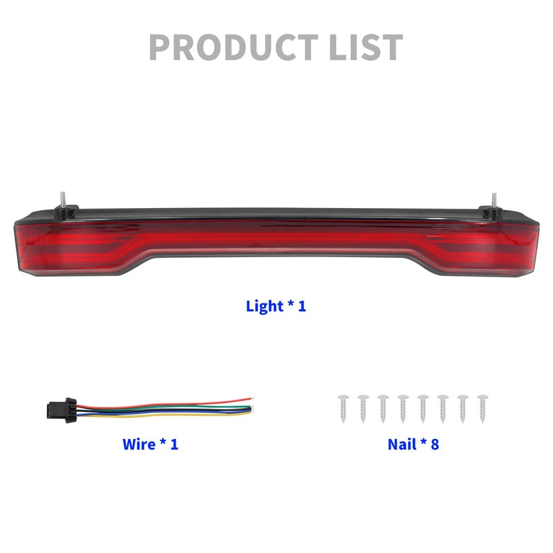 King Tour Pack LED Light Trunk Tail Light Running Brake