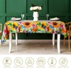 Table Cloth Sunflowers, Rectangle Tablecloth Blue Sky Floral Butterfly 60x84"