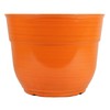 Garden Elements Indoor/Outdoor Glazed Brushed Happy Plastic Planter, Large, Bright
