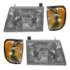 Damon Challenger 1994-1997 RV Motorhome 4 Piece Set Left & Right Replacement Front Headlights & Signal Lights