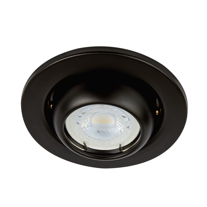Tecnolite Lámpara para Empotrar, Lámina de Acero, color Negro YD-345/N