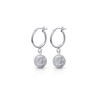 Amberta Women's Creole Earrings Dangle Earrings 925 Sterling Silver, Sterling