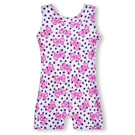 YDMZX Leotards for Girls Gymnastics Size 6-7 6T 6 7 Year Old Toddler Kids Tumbling Outfit Clothes Unitards Biketards Pink Bow
