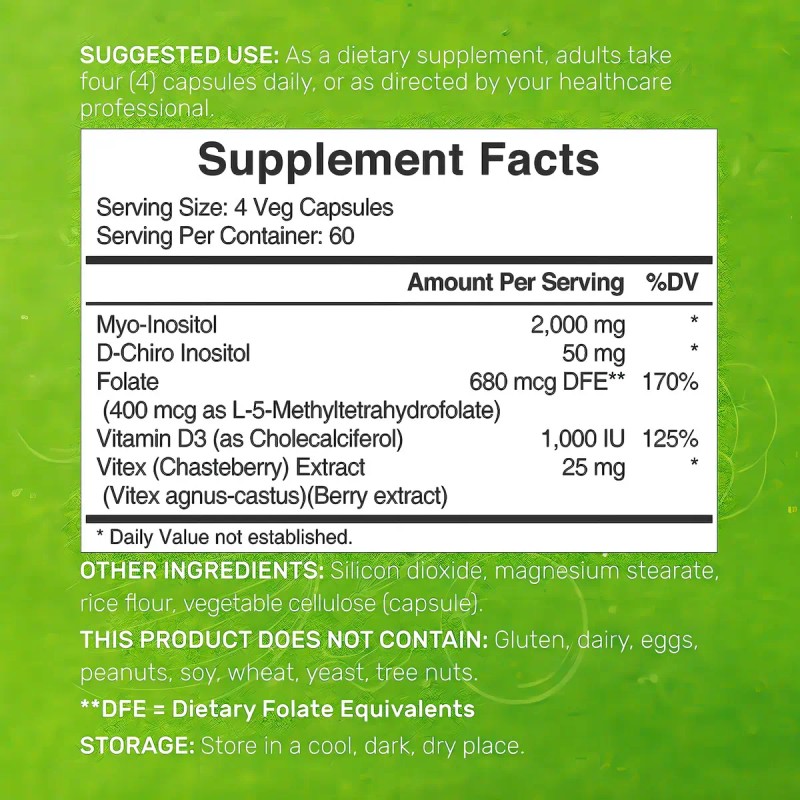 Myo & D-chiro Inositol + Folate + Vitamin D +
