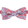King & Priory Red with Blue Paisley Bow Tie