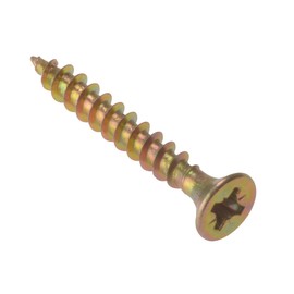 ForgeFix Multi-Purpose Single Thread Screws | 3.5 x 35mm | Zinc Yellow Passivated | Box 200