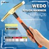 WEDO Nylon Hammer,Brass Dual Head Nylon Rubber Hammer,650g Brass Hammer