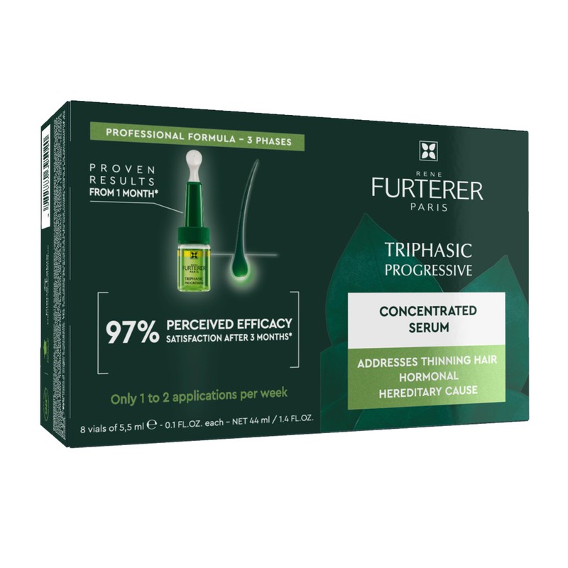 Rene Furterer Triphasic Progressive Concentrated Serum for Hormonal, Hereditary Thinning