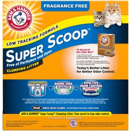 Arm & Hammer Super Scoop Clumping Litter, Fragrance Free 14lb