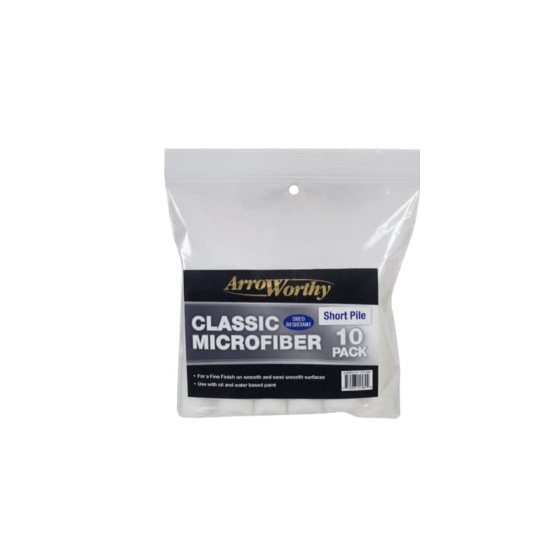 Classic 4" Microfiber Mini Rod Style 10-Pack Short Pile