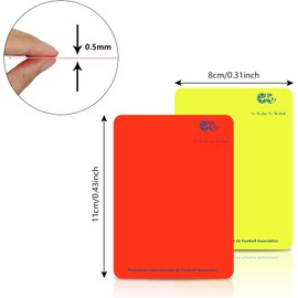 Enyolidimk 1 Set of Red/Yellow Referee Cards, Football Playing Cards, Whistle, Referee and Coach Equipment