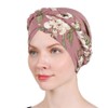 YEHUDAF LEE Women's Turban Braid Headwear Headscarves Chemo Cap Pre-Tied