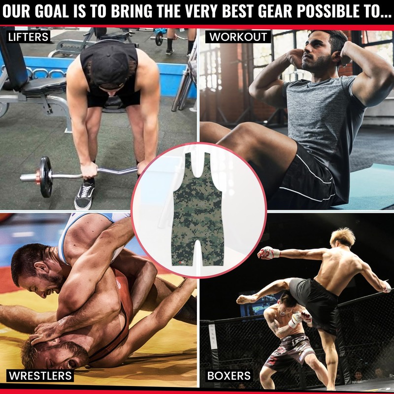 4-Time Camo Sublimada Wrestling Singlet, Camo, Grande