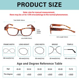 Lighted Magnifying Glasses Rechargeable Reading Glasses with Lights Bright LED Readers Glasses with Lights and Magnifier for Women Men Eyeglasses Hands Free Magnifying Eyewear Lighted Eye Glasses+2.0