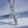 TRIPOD JEWELRY Crucifix Cross Necklace Iced Out Baguette Christian Lords