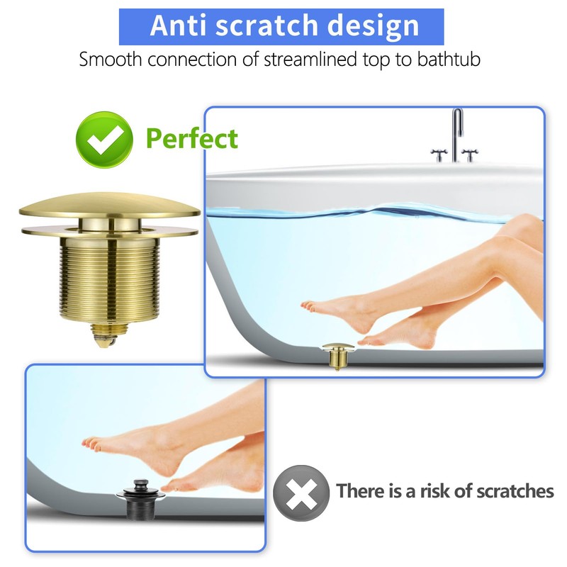 Upgrade Tip Toe Bathtub Drain Conversion Kit Assembly, Tub Drain