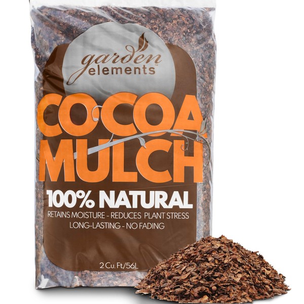 Garden Elements 100% Natural Cocoa Bean Shell Mulch for Gardens,