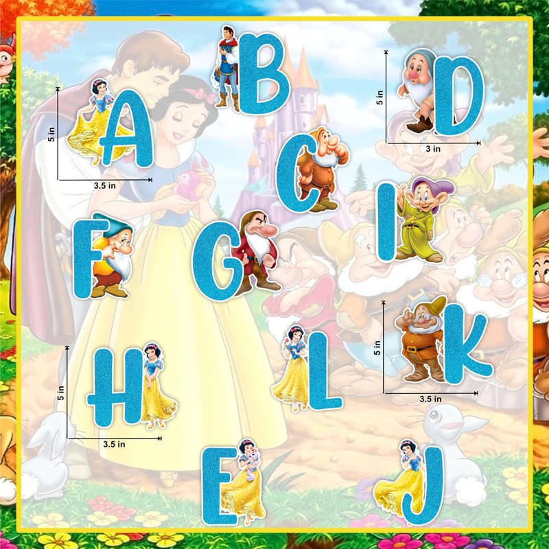 Seyal® Snow White and The Sevn Dwarfs A-Z Alphabet Wall
