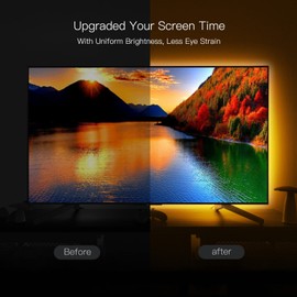 Tayire USB 2m 5V COB LED Strip Light Warm White 3000K, 960LEDs Dimmable LED Tape CRI90+ 8mm Width Flexible TV Backlight, Kitchen Under Counter/Cabinet/Wardrobe/Cupboard/Stairs Step Light