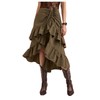 MakeMeChic Women's Western Boho Flowy Ruffle Hem Tiered Midi Skirts